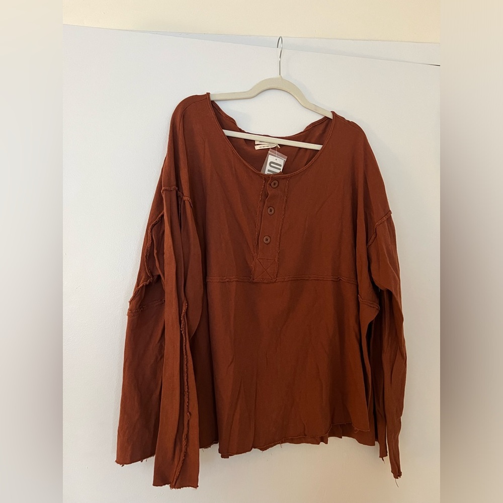 UO Oversized Henley Top
